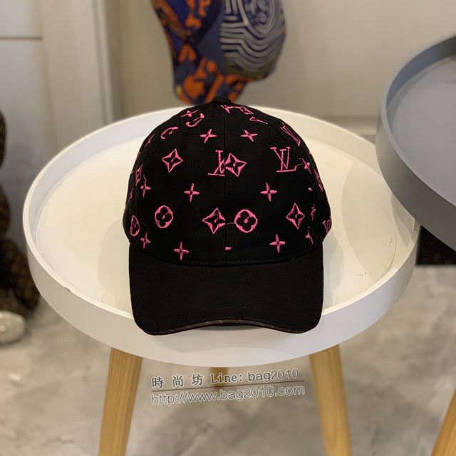 LV男女同款帽子 路易威登拼接刺繡款棒球帽  mm1655